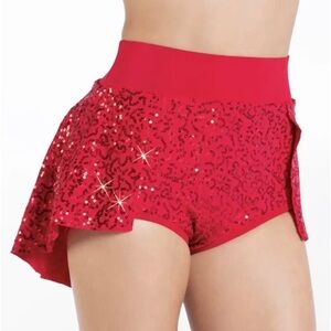 Sequin Back Panel Skirt